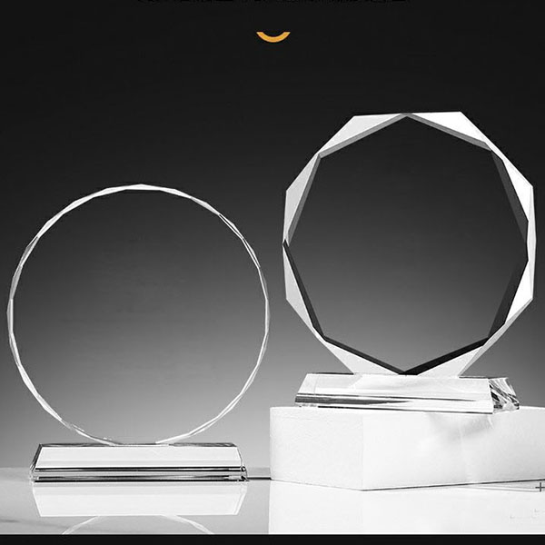 LSGIFTS Octagon Clear Glass Award-4.7/5.5/5.9/6.3/7/7.8/8.6inch