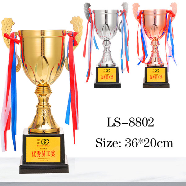 Three Color Real Metal Cup Trophy - Trophy Award, Engraved Corporate Trophy Cup Award (14.17