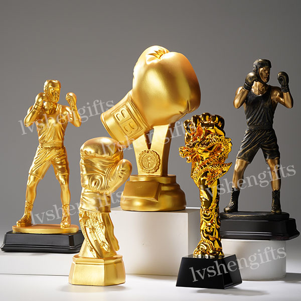 Boxing Glove Resin Trophy - 10.5 inch