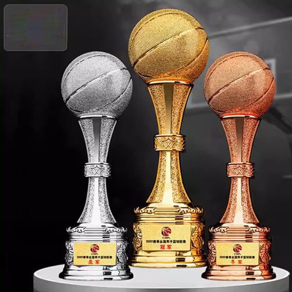 Resin Basketball Championship Trophy Golden League Cup Fans Souvenir Gift-15.5in - 副本