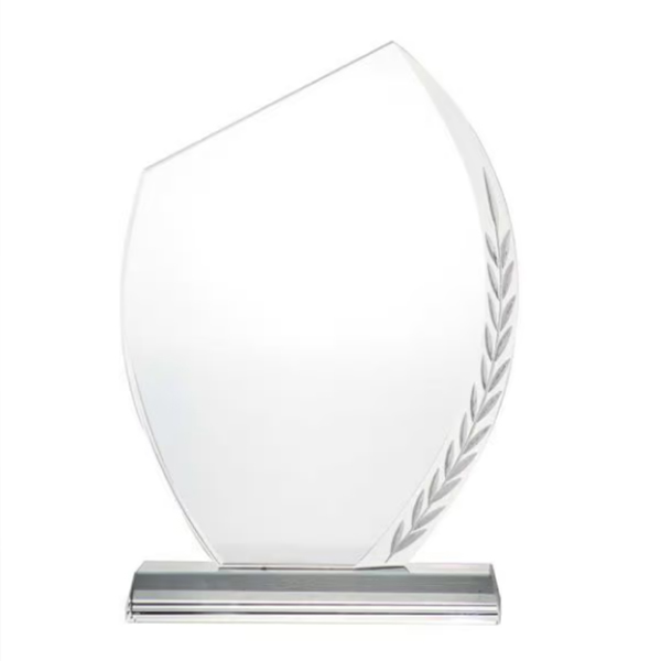 Glass Awards with Engraved Leaf Design - 副本