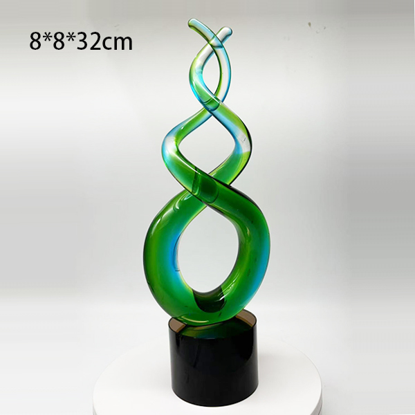 Art Glass Green Double Helix Award - 副本